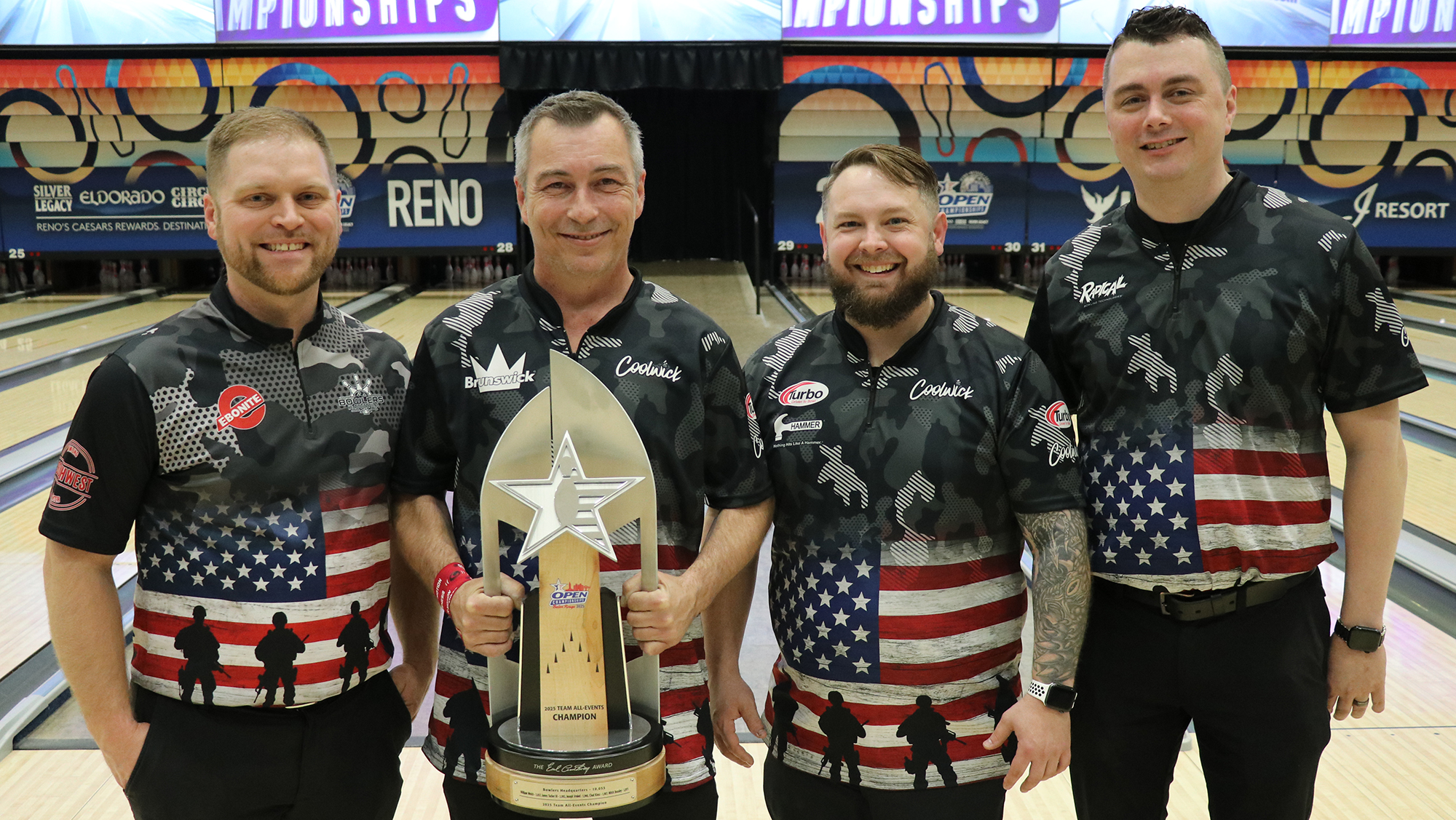 Bowlers Headquarters with the Earl Anthony Trophy at the 2026 USBC Open Championships